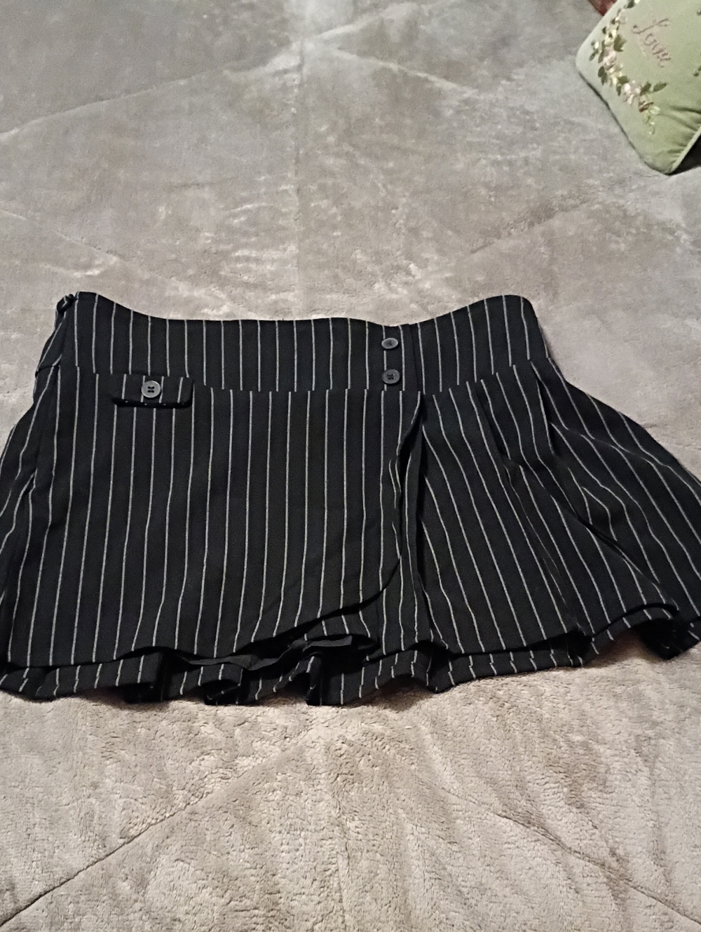 The KRIPT Black Pinstripe Women's Skort Shorts